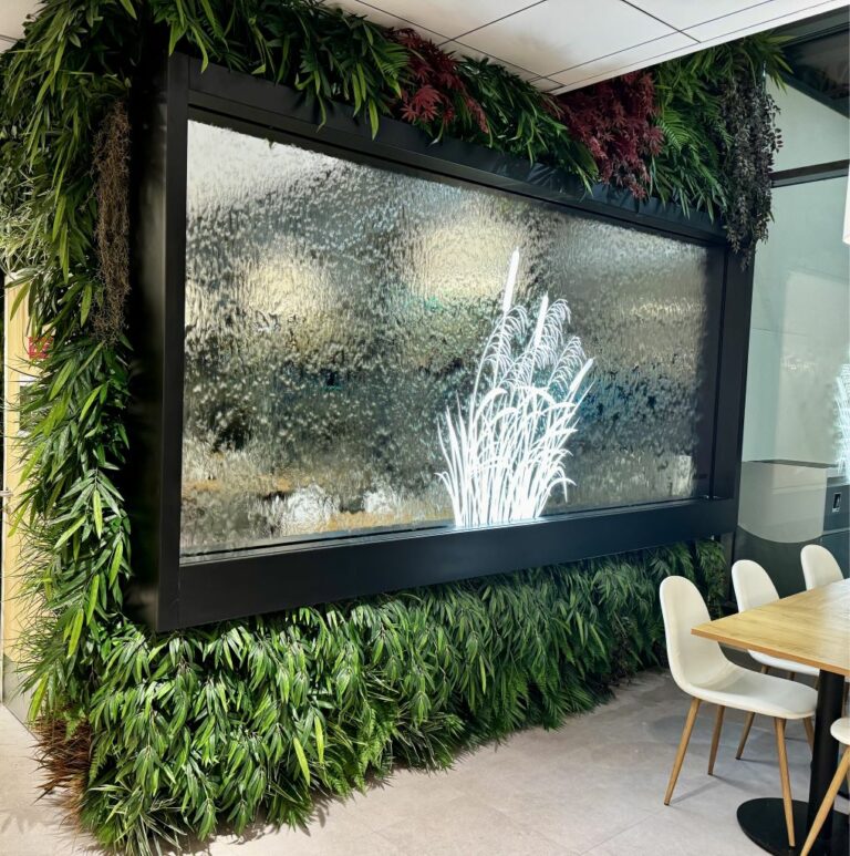 Mur d'eau vegetal entreprise ENI ODZO